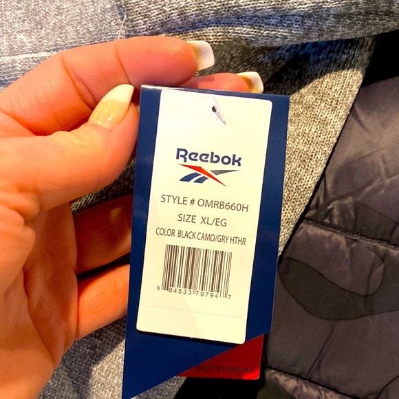 Reebok Heather Camo Hooded Puffer Jacket - Picture 2 of 4